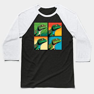 Giant Day Gecko Pop Art - Cool Lizard Baseball T-Shirt